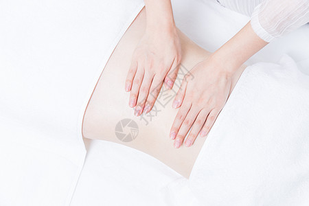 女性护理女性养生SPA腹部精油按摩背景
