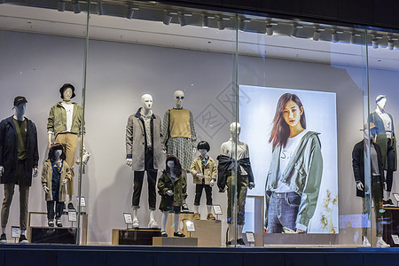 时尚购物橱窗展示背景