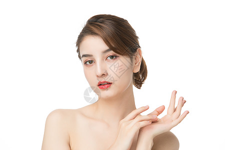 女性美妆护肤面部展示高清图片
