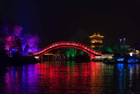 河南开封清明上河园夜景背景