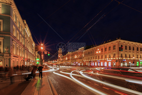 俄罗斯圣彼得堡城市夜景图片