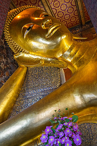 卧佛寺佛像背景图片