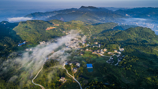 山水墨贵州凯里香炉山风光背景