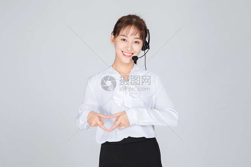 年轻的客服代表美女图片