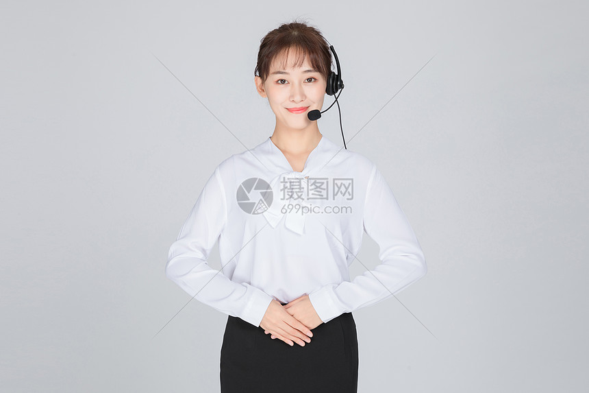 年轻的客服代表美女图片