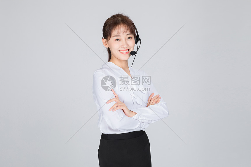 年轻的客服代表美女图片