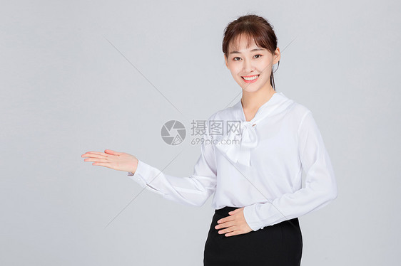 客服美女引导手势图片