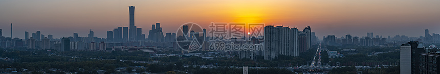 夕阳红北京国贸全景长片图片
