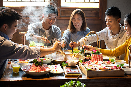 聚会吃火锅图片