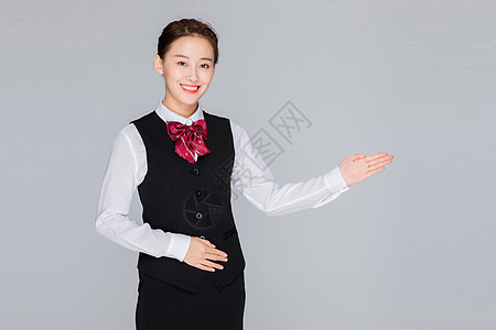 礼仪微笑微笑的接待客服美女背景