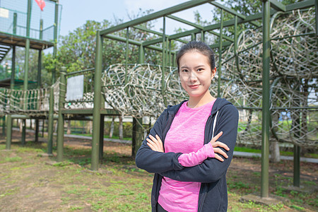 运动障碍拓展女性形象高清图片