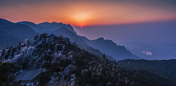 启市庐山风光背景