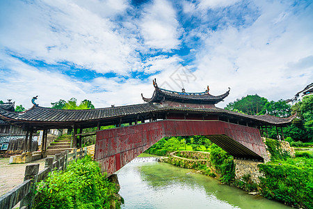 浙江温州泰顺廊桥背景