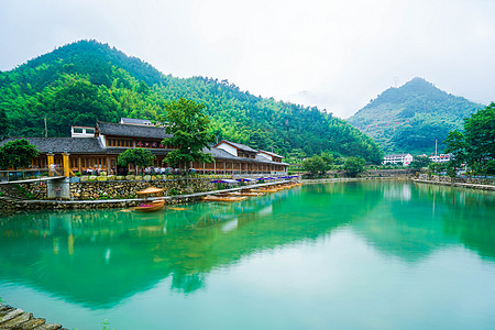 浙江乡村浙江温州水口村乡村旅游背景