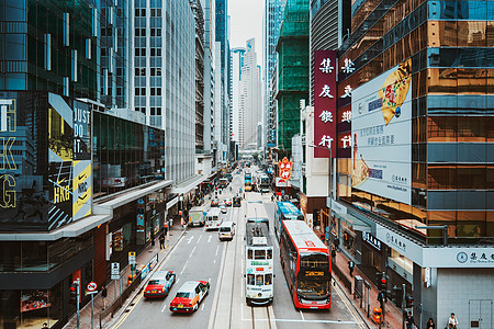 香港公路香港街景背景