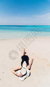 马来西亚沙巴环滩岛海滩女神背景图片