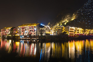 贵州镇远古城夜景图片