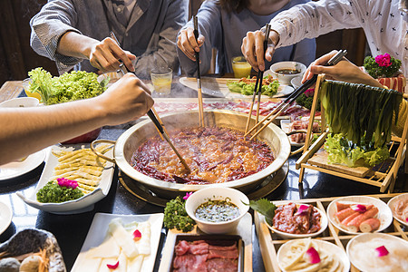 聚会吃火锅四川美食高清图片