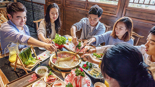 火锅美食青年聚会图片