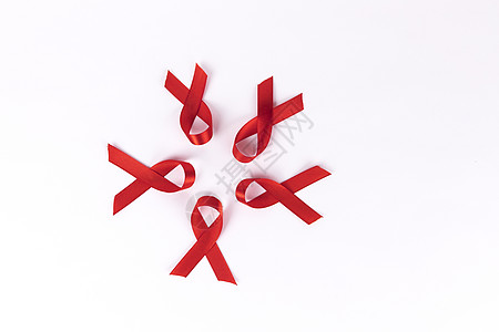 关爱艾滋病红丝带背景