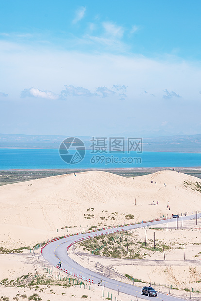 青海湖沙漠公路图片