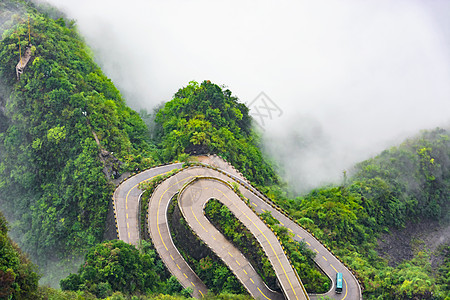 盘山路风景张家界风景地貌背景