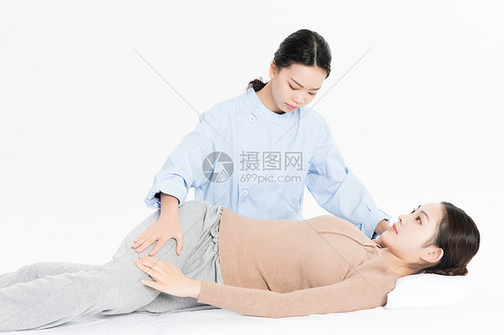 美女养生腿部按摩图片