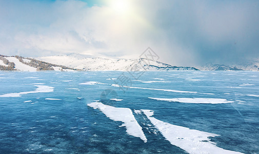 冬季冰河背景图片