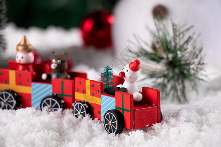 圣诞节小火车背景图片