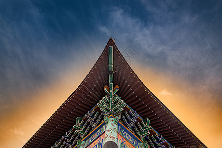 中式建筑屋檐特写背景图片
