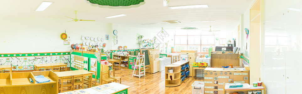 幼儿园教室环境全景背景图片