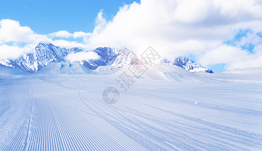 冬季场景白雪中雪高清图片