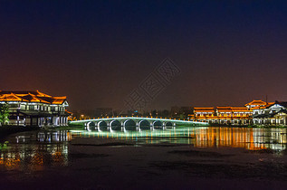 江苏宿迁项王故里夜景图片