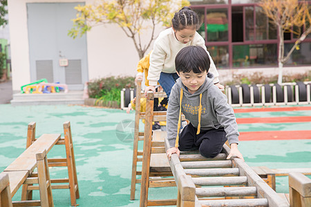 儿童快乐学习幼儿园儿童课间玩耍背景