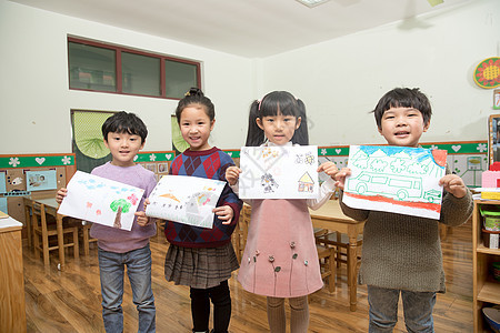 幼儿园儿童画画背景图片