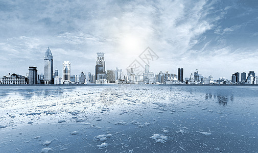 城市冬冬季场景设计图片