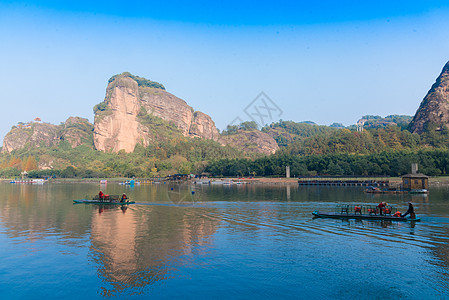 江西鹰潭龙虎山丹霞地貌背景