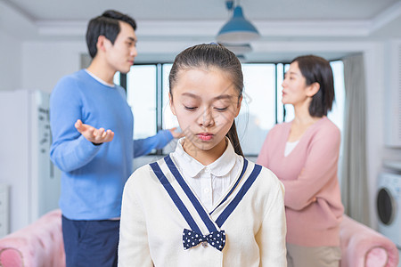 家庭吵架青少年家庭烦恼背景