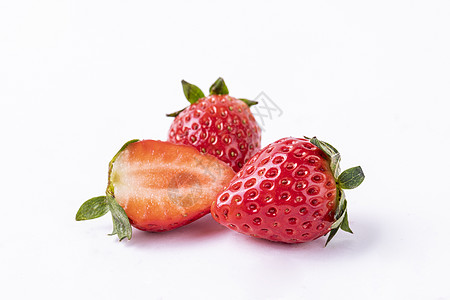 草莓舒芙蕾新鲜草莓背景