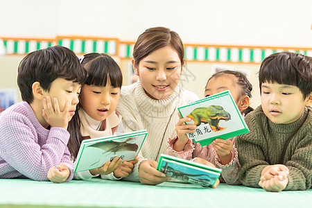 幼儿图书馆幼儿园益智课堂背景