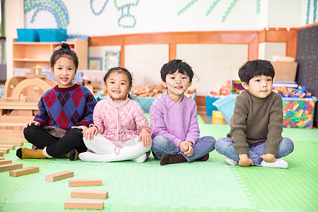 幼儿园卡通幼儿园儿童形象背景