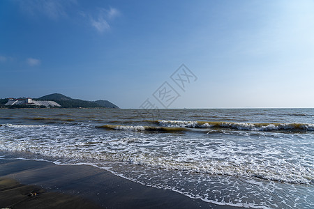 澳门黑沙海滩高清图片