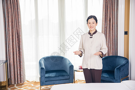 酒店宾馆客房保洁员形象图片