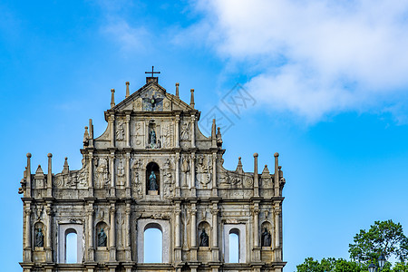 大三巴牌坊澳门旅游塔高清图片