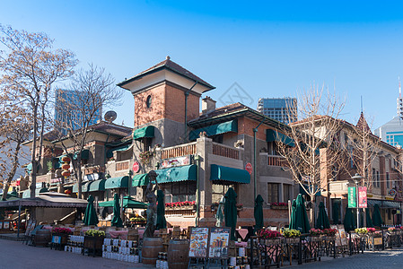 意大利风建筑天津意大利风情街背景