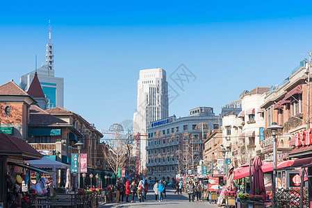 意大利风建筑天津意大利风情街背景