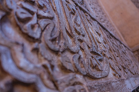 摩洛哥木雕花纹细节高清图片