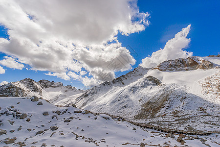 来古冰川高原雪景背景