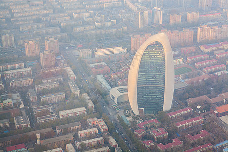 雾霾中的北京图片