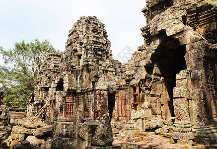 柬埔寨暹粒吴哥窟遗址高清图片素材
